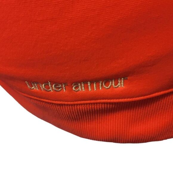 Under Armour UA Coldgear Full Zip Up Hoodie Orange Semi Fitted Womens Size PS - Picture 6 of 9